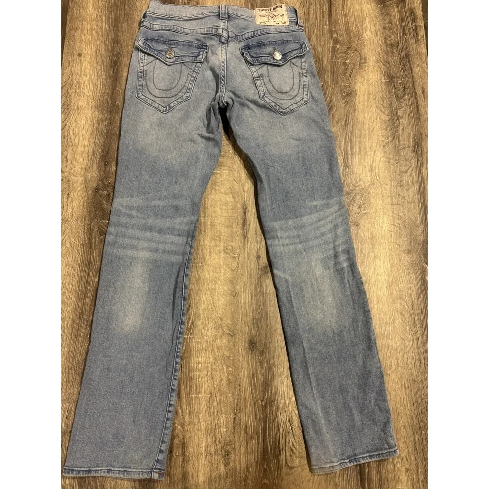 True Religion Denim Jeans Ricky Relaxed Straight SN Flap Pockets Size 30
